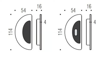 LC 111 / LC 111 CF - Recessed Cromall® door handle with lock by Colombo Design - view 3